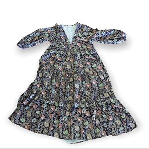 Bohemian Medium Long sleeved black dress